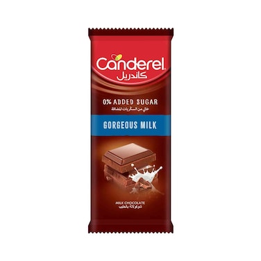 Canderel Gorgeous No Added Sugar Milk Chocolate Bar, 100g
