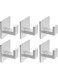 VAEHOLD Adhesive Towel Hooks, Heavy Duty Wall Hooks Aluminum Black Hooks for Hanging Coat, Hat, Towel, Robe, Clothes, Shower Hook for Door, Office, Kitchen, Bathroom (Silver)
