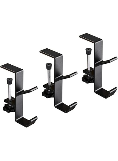 KOWVOWZ 2 in 1 Garland Stocking Hangers, Mantel Hanger With 2 Hooks,Adjustable No Drill Mantle Hooks Heavy Duty for Mantel Weighted Home Decoration (3 PCS)