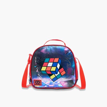 Lunch Bag-Cube-Collection-1 Cmprt With Zip- (Polyester ) Multicolor \ 22.5X9.5X21