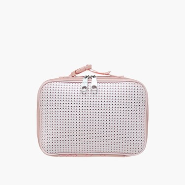 Lunch Bag-With Jibbitz-1 Cmprt With Zipper Closure- (Eva) Pink \ 26X18X8