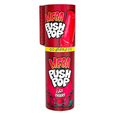 Bazooka Cherry Mega Push Pop, 30g