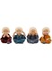 lesgos Little Resin Monk Figurines (4 Pieces)