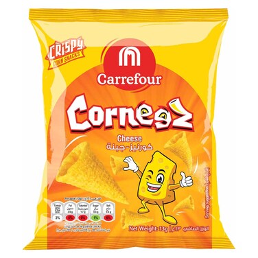 Carrefour Corneez Cheese Flavoured Crispy Corn Snacks, 13g