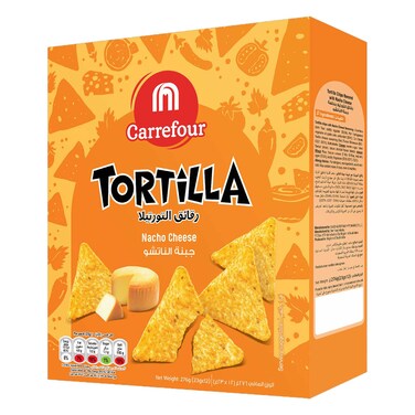 Carrefour Nacho Cheese Tortilla Chips 23g Pack of 12