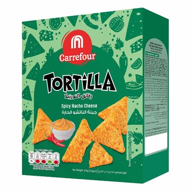 Carrefour Spicy Nacho Cheese Tortilla Chips 23g Pack of 12