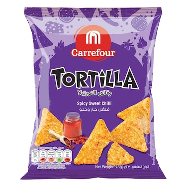 Carrefour Spicy Sweet Chilli Tortilla Chips, 23g