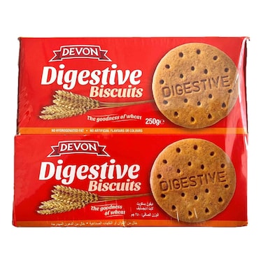 Devon Digestive Biscuits, 250g Pack of 2