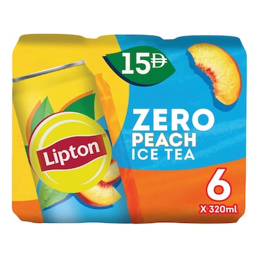 Lipton Ice Tea Peach Zero 320ml Pack of 6
