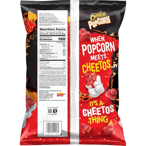 Cheetos Flamin&#39; Hot Flavoured Popcorn, 184.2g