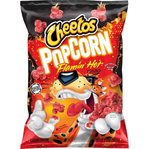 Cheetos Flamin&#39; Hot Flavoured Popcorn, 184.2g