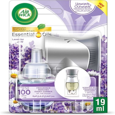 Air Wick Plug-in Scented Oil Fragrance Diffuser with Refill, Lavender Scent, 19ml