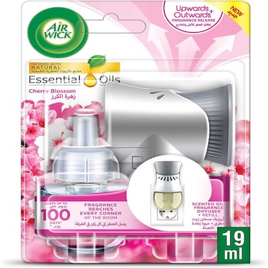 Air Wick Plug-in Scented Oil Fragrance Diffuser with Refill, Cherry Blossom Scent, 19ml