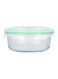 High Borosilicate Glass Food Container Clear/Blue 0.4Liters