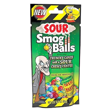 Shock Wave Sour Smog Balls Crunchy Candy, 85g