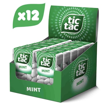 Tic Tac Mint Candy, 18g Pack of 12