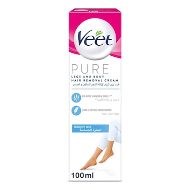 فيت كريم لإزالة الشعر للبشرة الحساسة، الساقين والجسم، 100 غرام