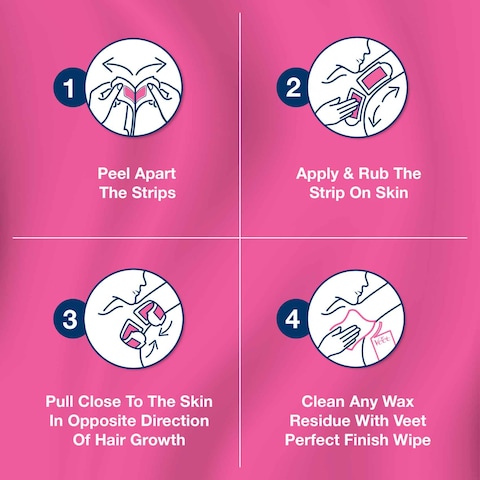 Veet Sensitive Pure Underarm Wax Strips 16 Strips