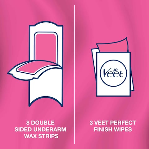 Veet Sensitive Pure Underarm Wax Strips 16 Strips