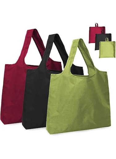 Reusable Grocery Bags, Set of 3pcs, Durable, Waterproof, Eco-friendly, Portable, Shoulder Handbags, Tote bags, Foldable Shopping Bags with Pouch