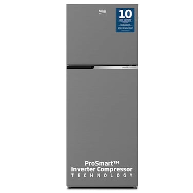 Beko Refrigerator 409 Liters Gross(375 Net),Top Mount Double Door,CoolRoom, 10 yrs Warranty on  ProSmart Inverter Compressor, RDNT401XS(Silver colour)