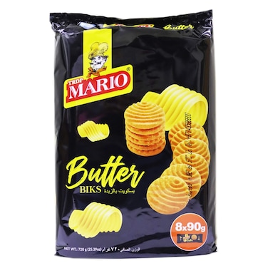 TRDP Mario Butter Biks Biscuits 90g Pack of 8