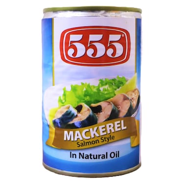 555 Mackerel Salmon Style in Natural Oil, 425g
