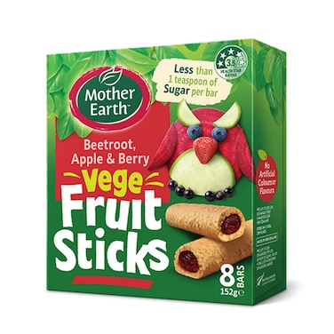 Mother Earth Beetroot Apple and Berry Vege Fruit Bar, 152g