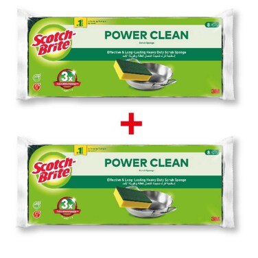 Scotch-Brite Heavy Duty Laminate 8 Sponge Green 2 PCS