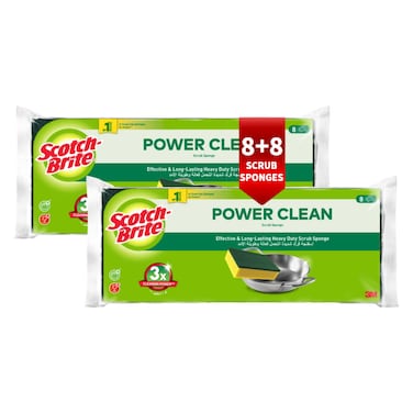 Scotch-Brite Heavy Duty Laminate 8 Sponge Green 2 PCS