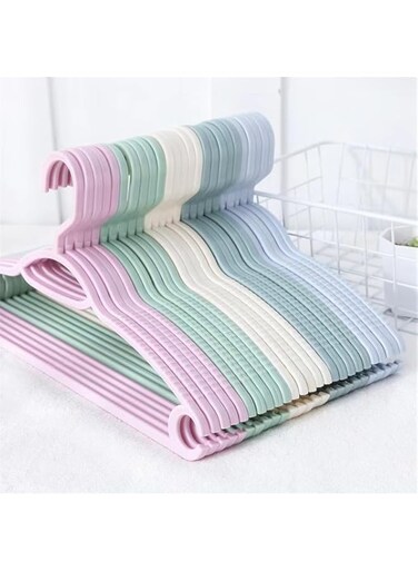 GMWARDDF 20pcs Clothes Hanger Kid Adult Clothes Non-Slip Hook For Suit Coat Closet Garment Outdoor Drying Rack Plastic Clothing Hanger