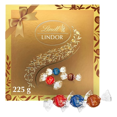 Lindt Lindor Assorted Chocolate Balls Gift Box, 225g