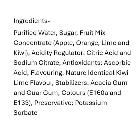 Al Rawabi Kiwi and Lime Flavoured Drink, 350ml