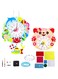 Owving Felt Kit for Kids Clock Non-Woven DIY Cartoon Clock Learning for Kids Early Learning Educational Toy for Arts Kindergarten Kid Learning Decors Style Hand Kid Toys (Oceans Kitten)