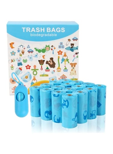 Odor Sealing Cat Litter Poop Clump Pick-Up Bags with Handles Scoop Tie Bags Dog Waste Bag, Leak Proof Pet Disposal, Unscented, 100 bags