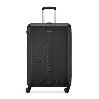 Delsey Depart 4 Wheel Expandable Hard Casing Luggage Trolley 81cm Black