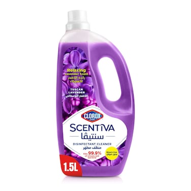 Clorox Scentiva Disinfectant Floor Cleaner, Tuscan Lavender,1.5L
