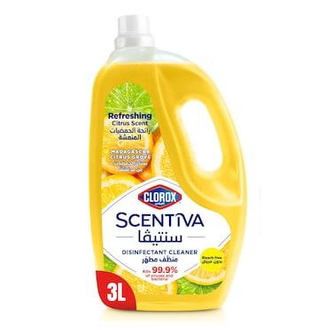 كلوركس سنتيفا المطهر المنظف للأرضيات، بستان الحمضيّات من مدغشقر، 3 لتر
