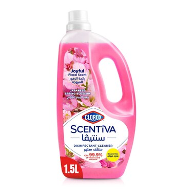 Clorox Scentiva Disinfectant Floor Cleaner, Japanese Spring Blossom, 1.5L