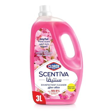 Clorox Scentiva Disinfectant Floor Cleaner, Japanese Spring Blossom, 3L