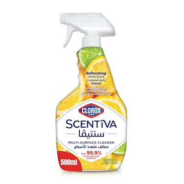 كلوركس سنتيفا البخاخ ، منظف للأسطح المتعددة، بستان الحمضيّات من مدغشقر، 500 مل