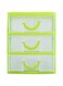 Jaerb Drawer Storage Organizer, Plastic Drawer Storage Box, 2 Layers Drawer for Bedroom, Kitchen, Living Room Keep Clean and Tidy (3 layers of green)