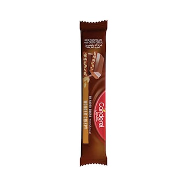 Canderel Wonder No Added Sugar Crispy Milk Chocolate Bar with Cereals, 27g