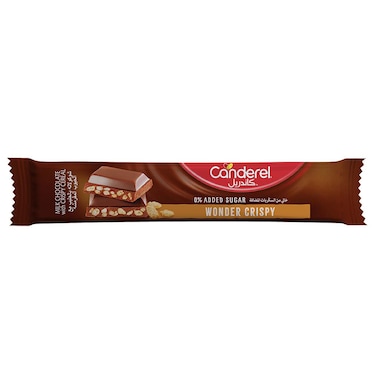 Canderel Wonder No Added Sugar Crispy Milk Chocolate Bar with Cereals, 27g
