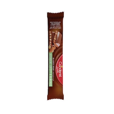 Canderel Decadent No Added Sugar Crispy and Almond Milk Chocolate Bar, 27g