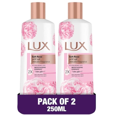 Lux Delicate Fragrance  Body Wash  Soft Rose 250ml Pack of 2