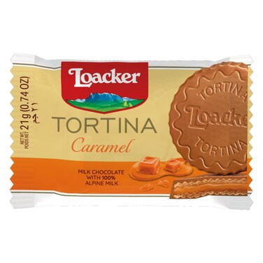 لواكر تورتينا ويفر الشوكولاتة بالكراميل، 21 غرام