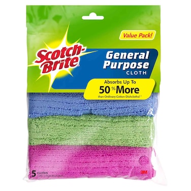 Scotch-Brite Microfibre General Purpose Cloth Multi-Purpose 5 PCS