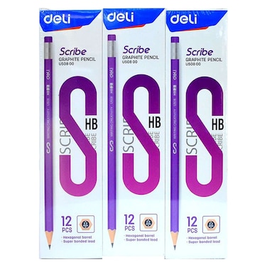 Deli Scribe HB Pencil Box EU50800 3 PCS