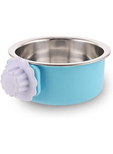 ANTOLE Crate Dog Bowl Cat Crate Bowl, Stainless Steel Rabbit Bowl Hanging Pet Cage Bowl for Dogs Cats Rabbits